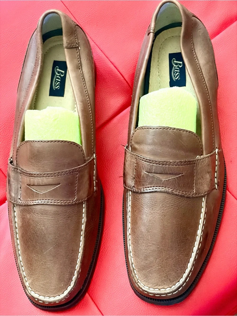 Bass Monroe genuine Leather Penny Loafers new.